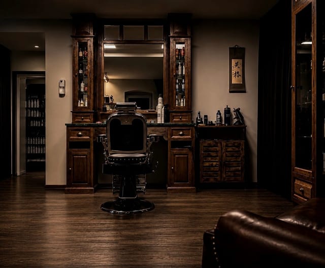Frontaler Barber-Stuhl im ANSATSU Atelier